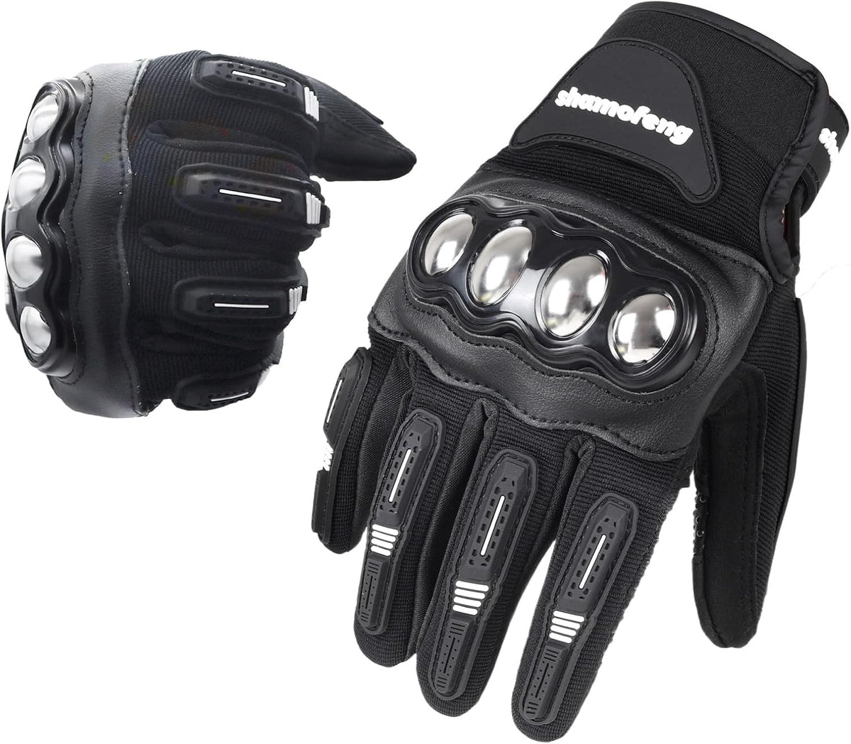 shamofeng Guantes de motocicleta con nudillos de acero aleado, para...