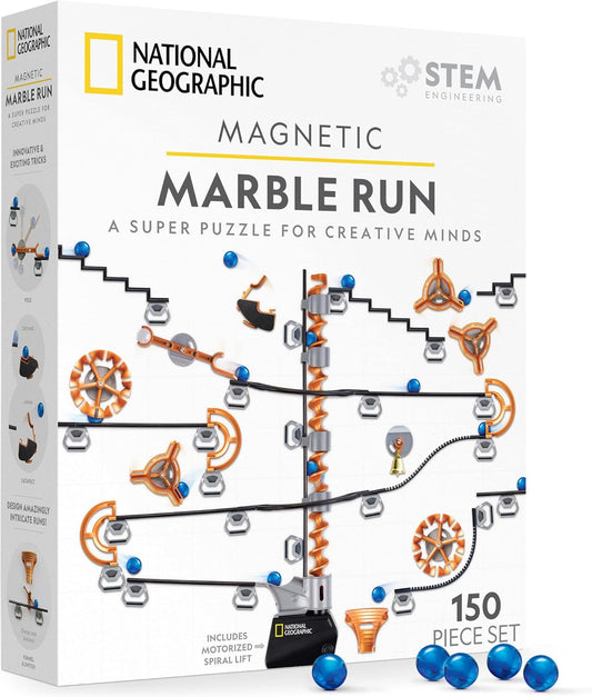 National Geographic Magnetic Marble Run - Juego de construcción STE...