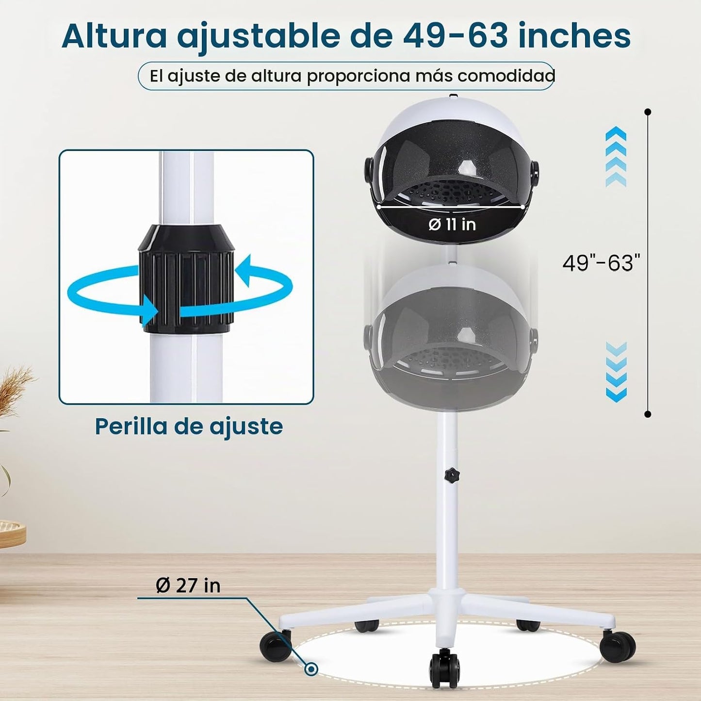 Secador de pelo con capucha, secador de campana profesional sobre r...