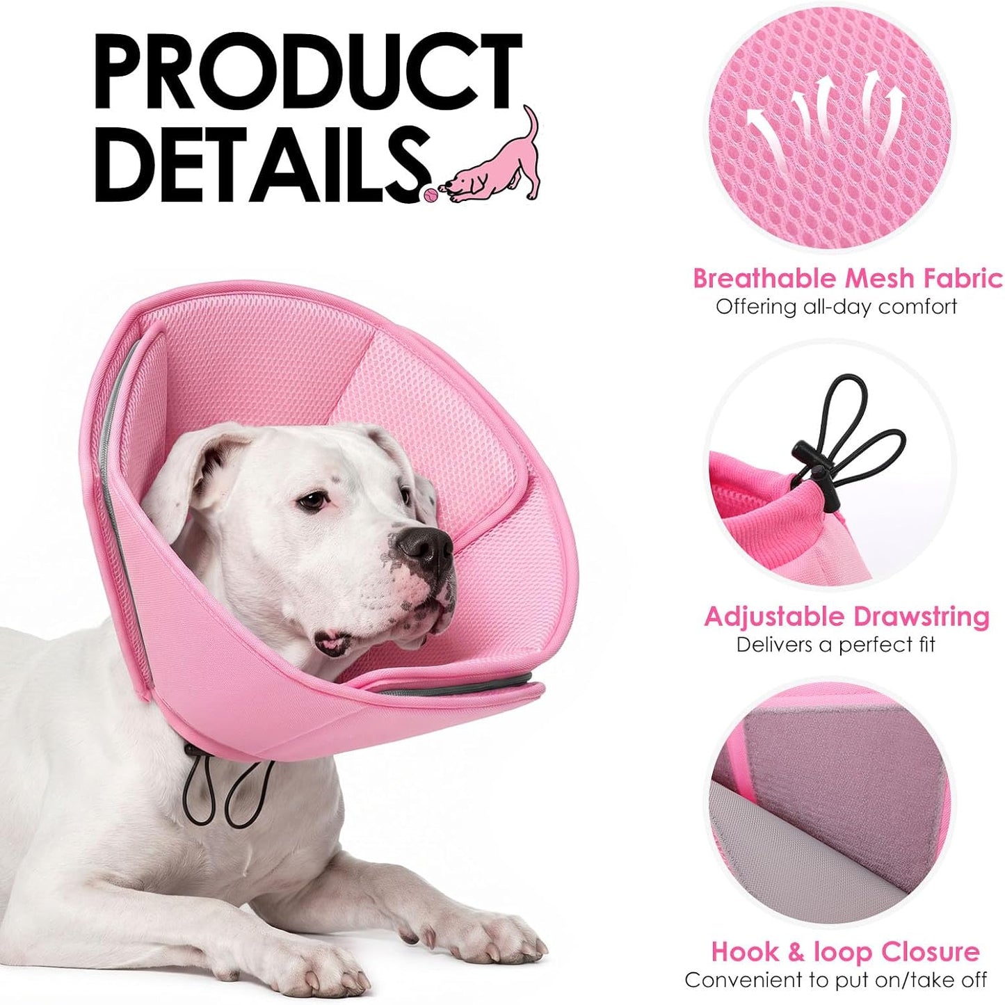 AOFITEE Cono suave para perro, conos ajustables para perros después...