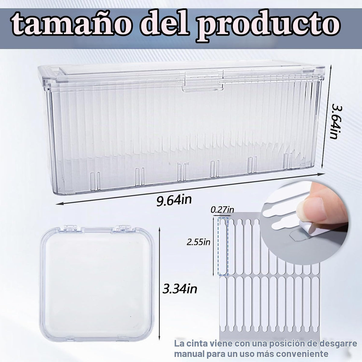 Oskrieel Caja de almacenamiento de uñas a presión, 12 piezas, caja...