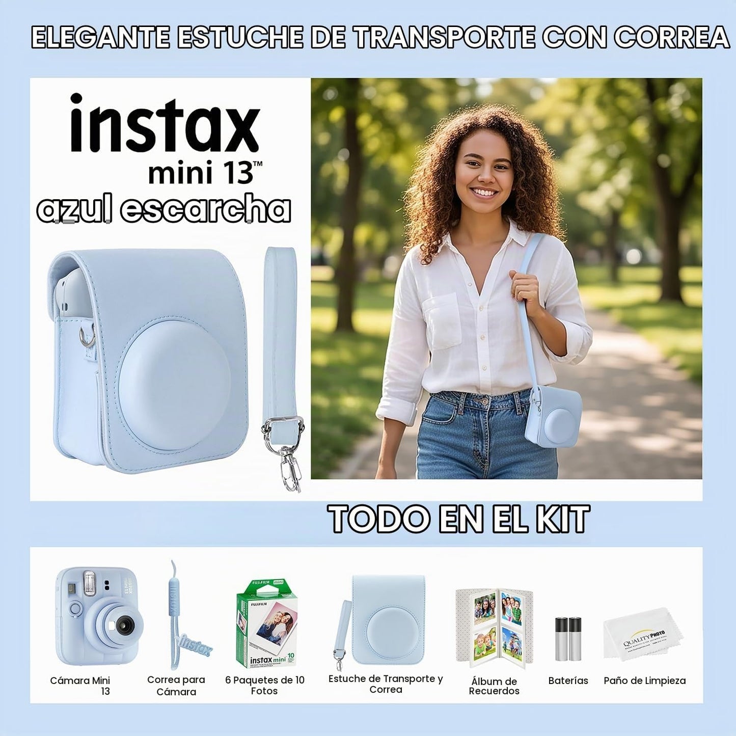 Fujifilm Instax Mini 13 Cámara instantánea 60 películas y accesorio...