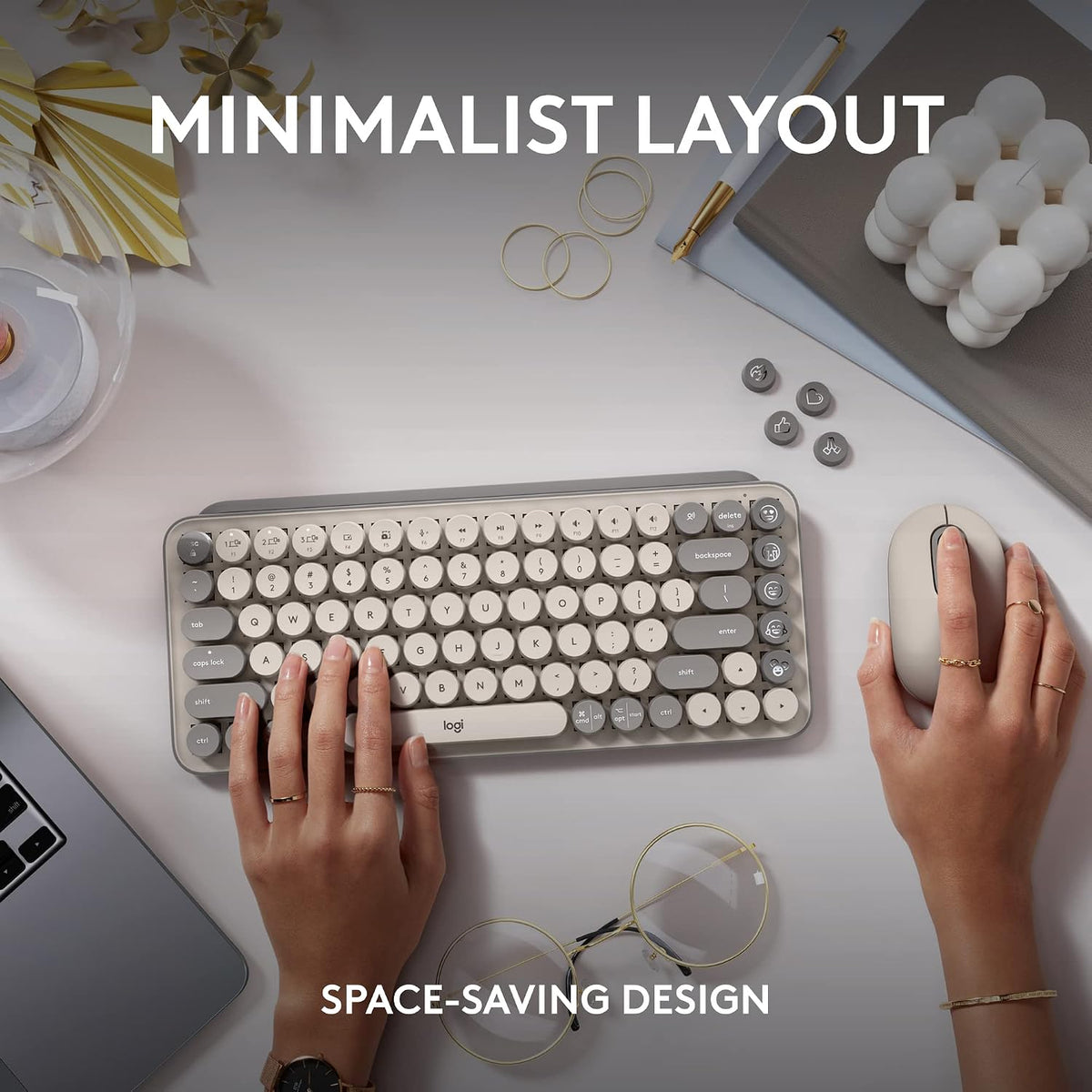 Logitech POP Keys + POP Mouse Conjunto de teclado inalámbrico y mou...