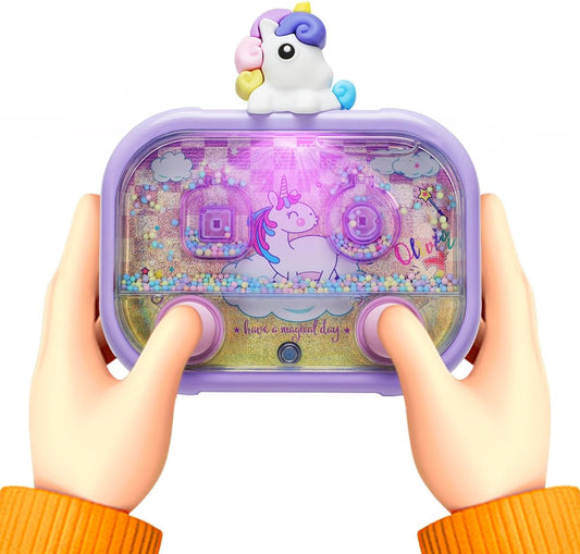 Givzan Juego de Agua Portátil de Mano con Luz \u2013 Juguete de Dia...