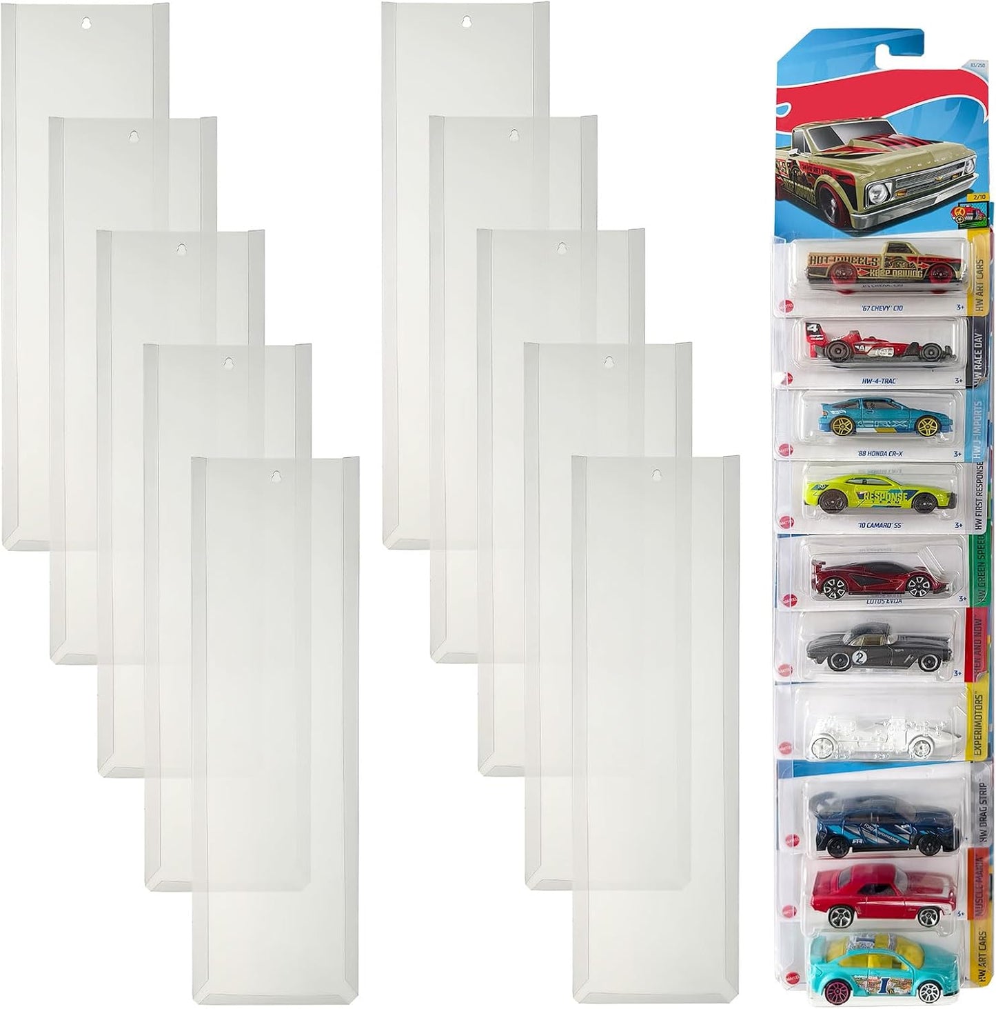 Vitrina de 10 piezas para autos modelo empaquetados para Hot Wheels...