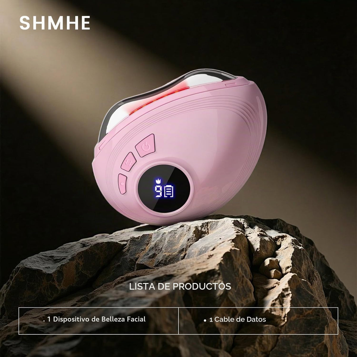 SHMHE Masajeador profesional Gua Sha de luz roja LED, escultor ajus...