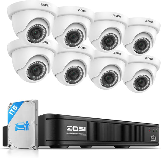 ZOSI Sistema de Cámara de Seguridad para el Hogar H.265+ de 5MP 3K...