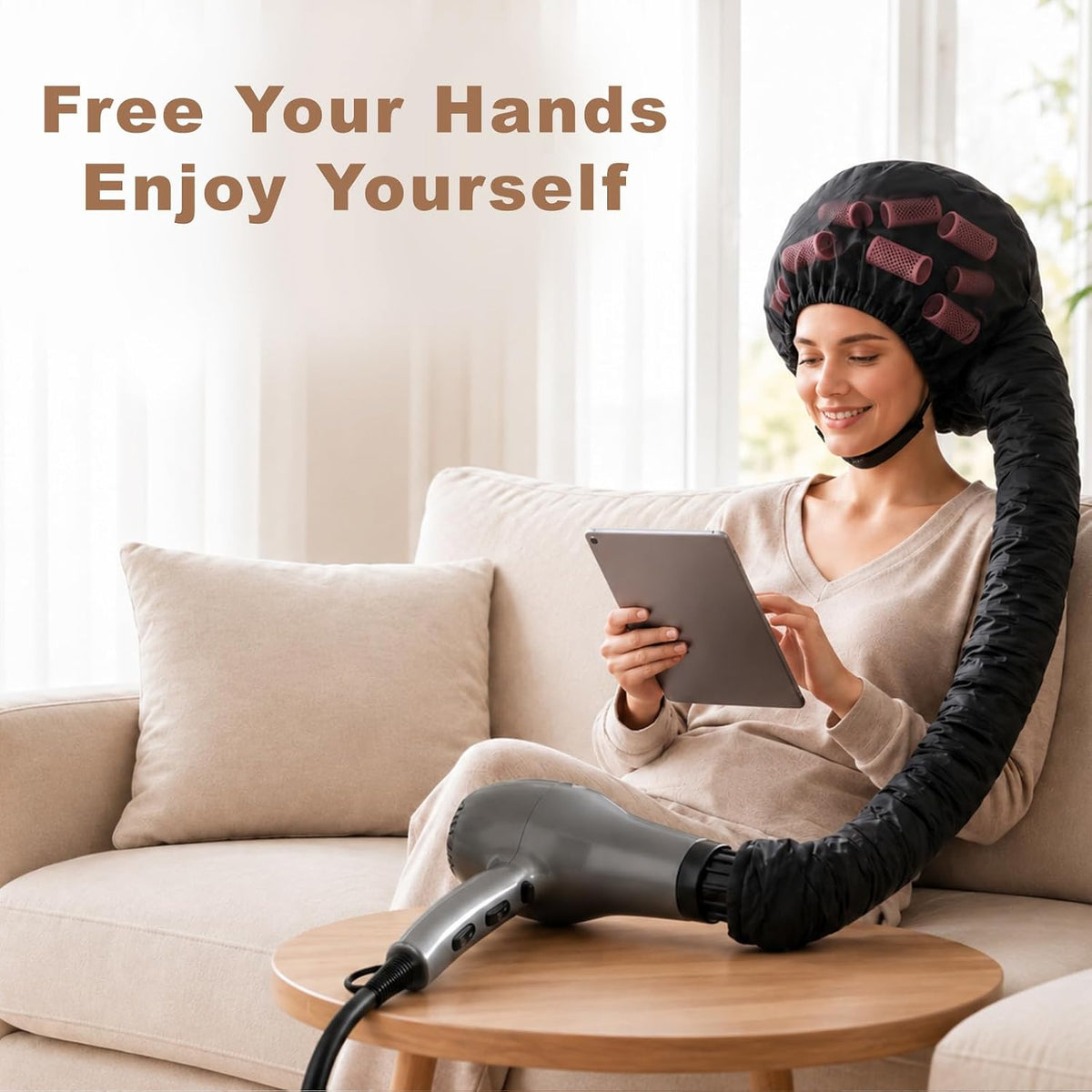 Lnidpd Gorro para secador de pelo con capucha, accesorio para capó,...