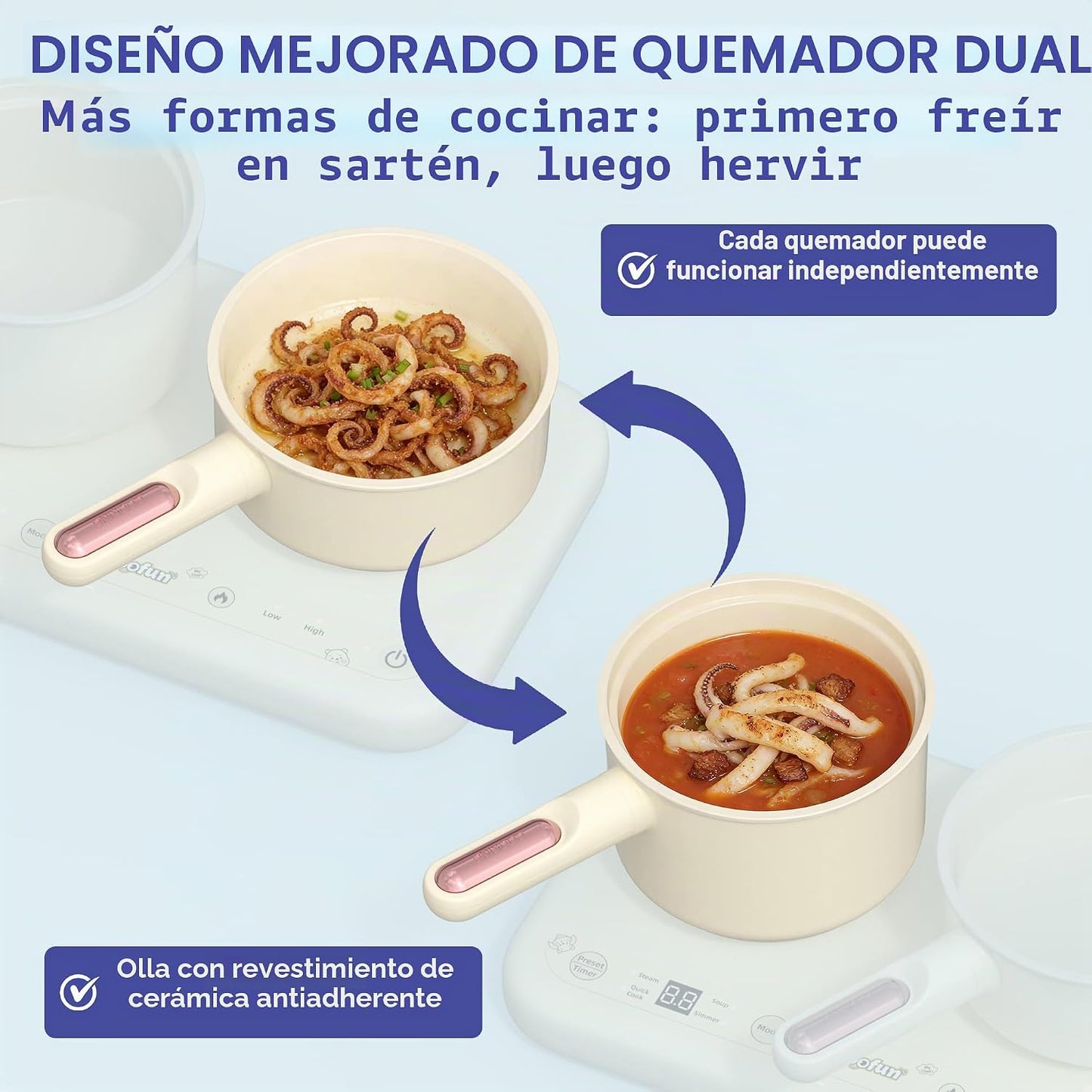 Gotoofun Juegos de cocina para niños, estufa dual eléctrica real Mo...