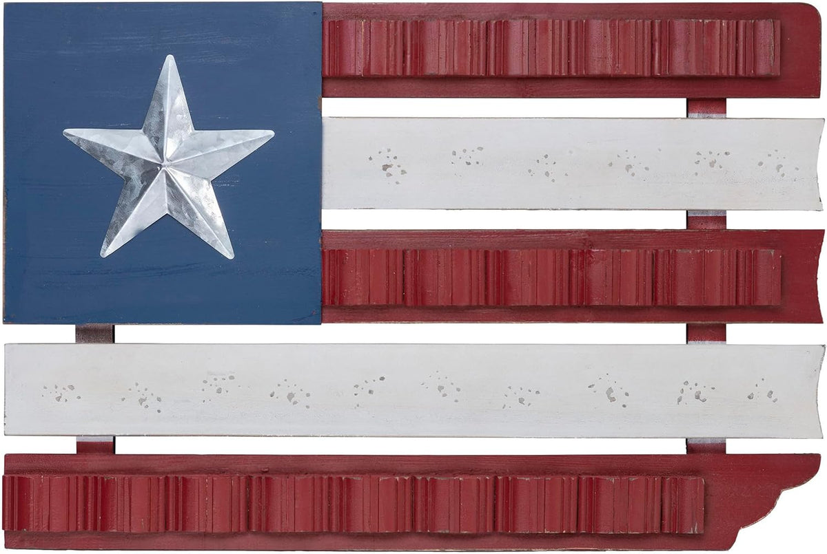 Alpine Corporation IAR160 - Arte de pared de bandera americana de m...