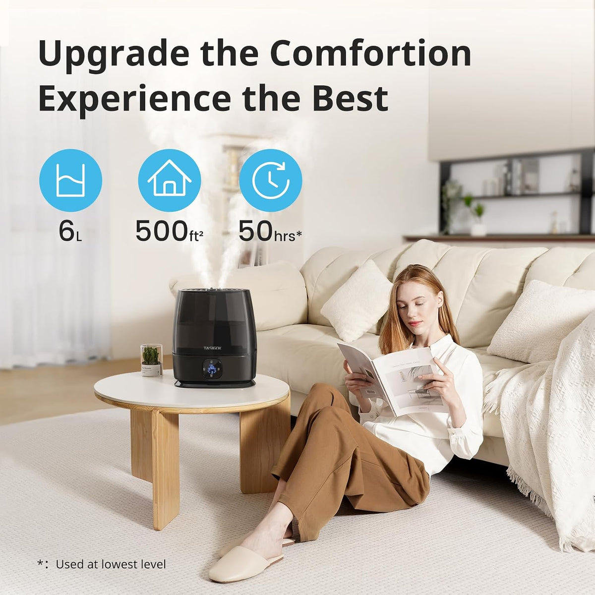 TASIGOK Humidificadores para dormitorio y hogar, humidificador de a...
