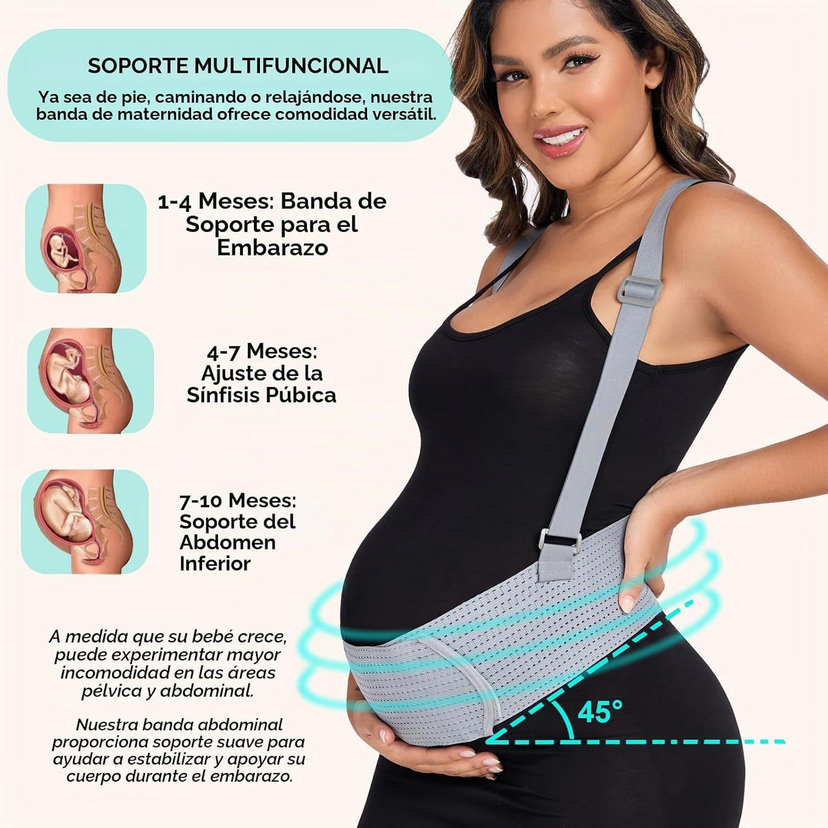 Bandas para el vientre para mujeres embarazadas Cinturón de materni...