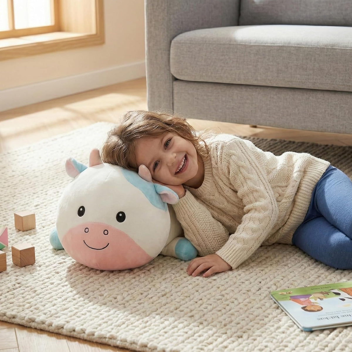WEIGEDU - Juguete de peluche de vaca de peluche, 18.9 pulgadas | Al...