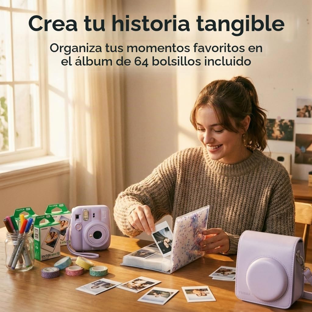 Fujifilm Instax Mini 13 - Cámara instantánea verde laguna + paquete...