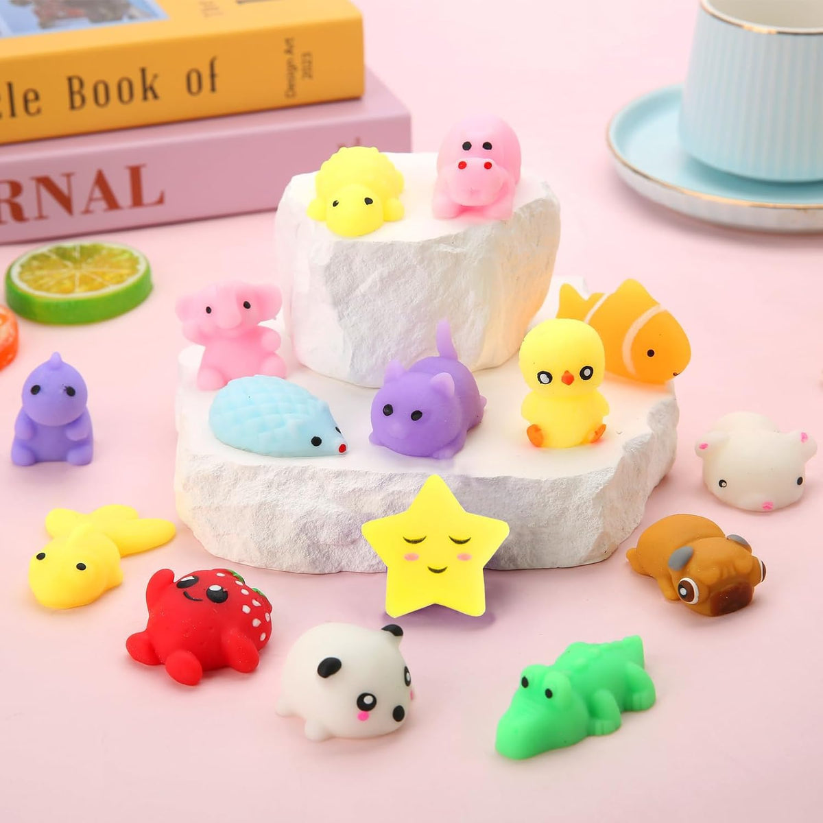 60 paquetes de juguetes esponjosos Mochi, mini Squishies de animale...