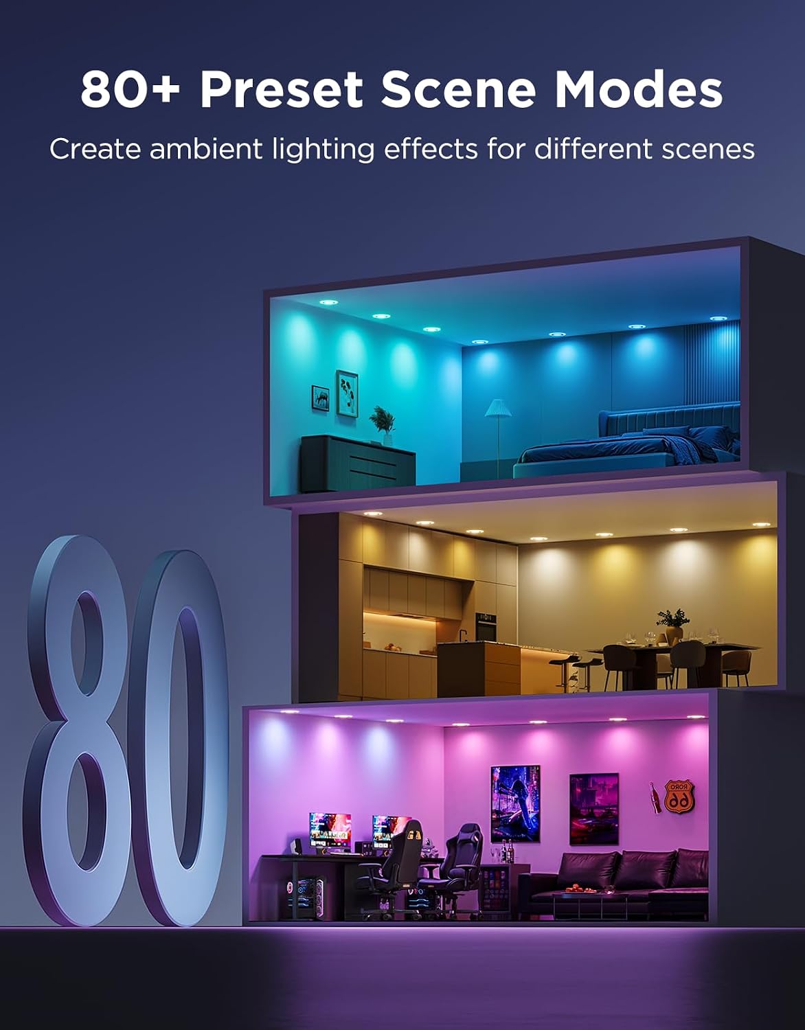Govee Iluminación empotrable inteligente de 6 pulgadas, luz LED emp...