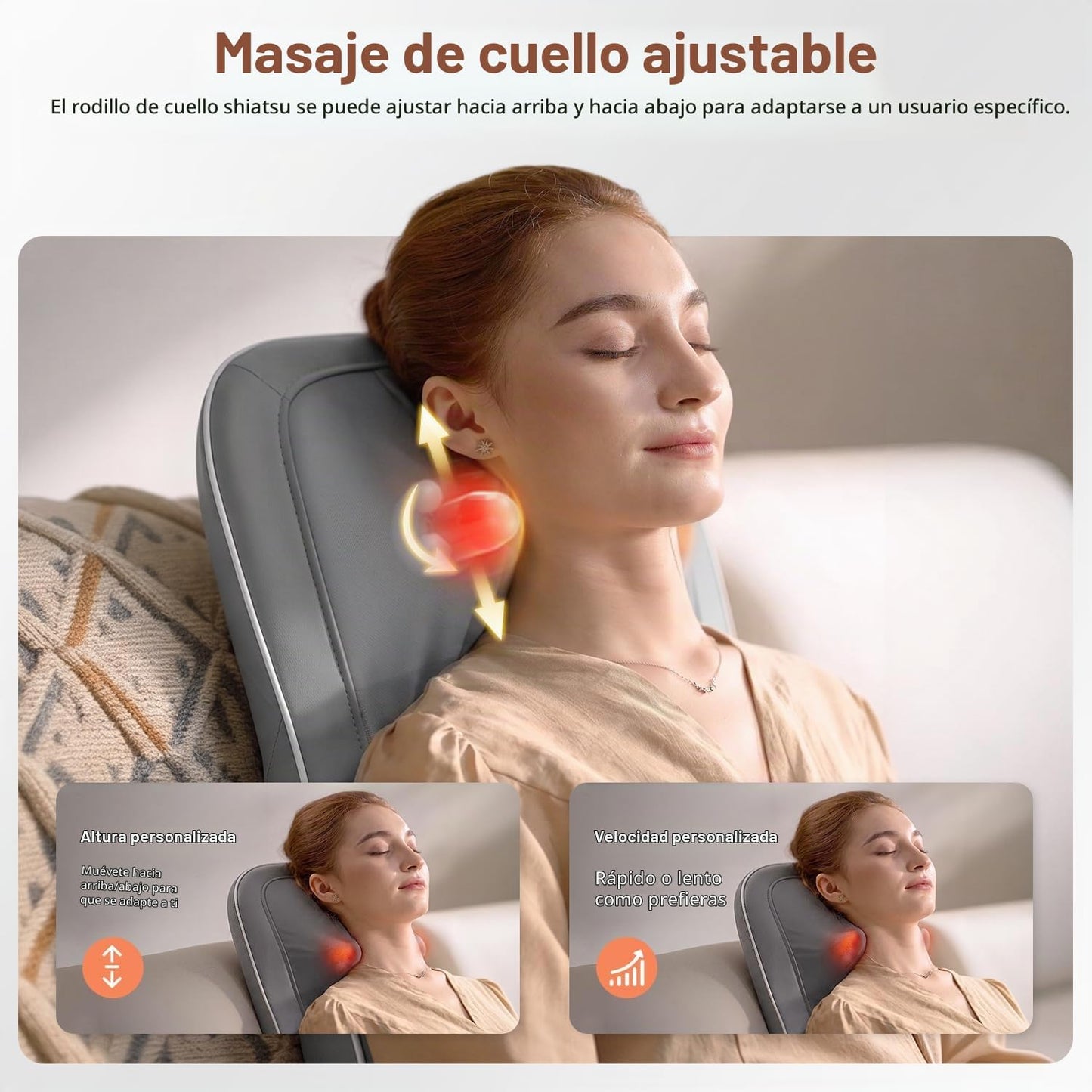 Mynt - Masajeador Shiatsu de Cuello y Espalda con Calor, Masajeador...