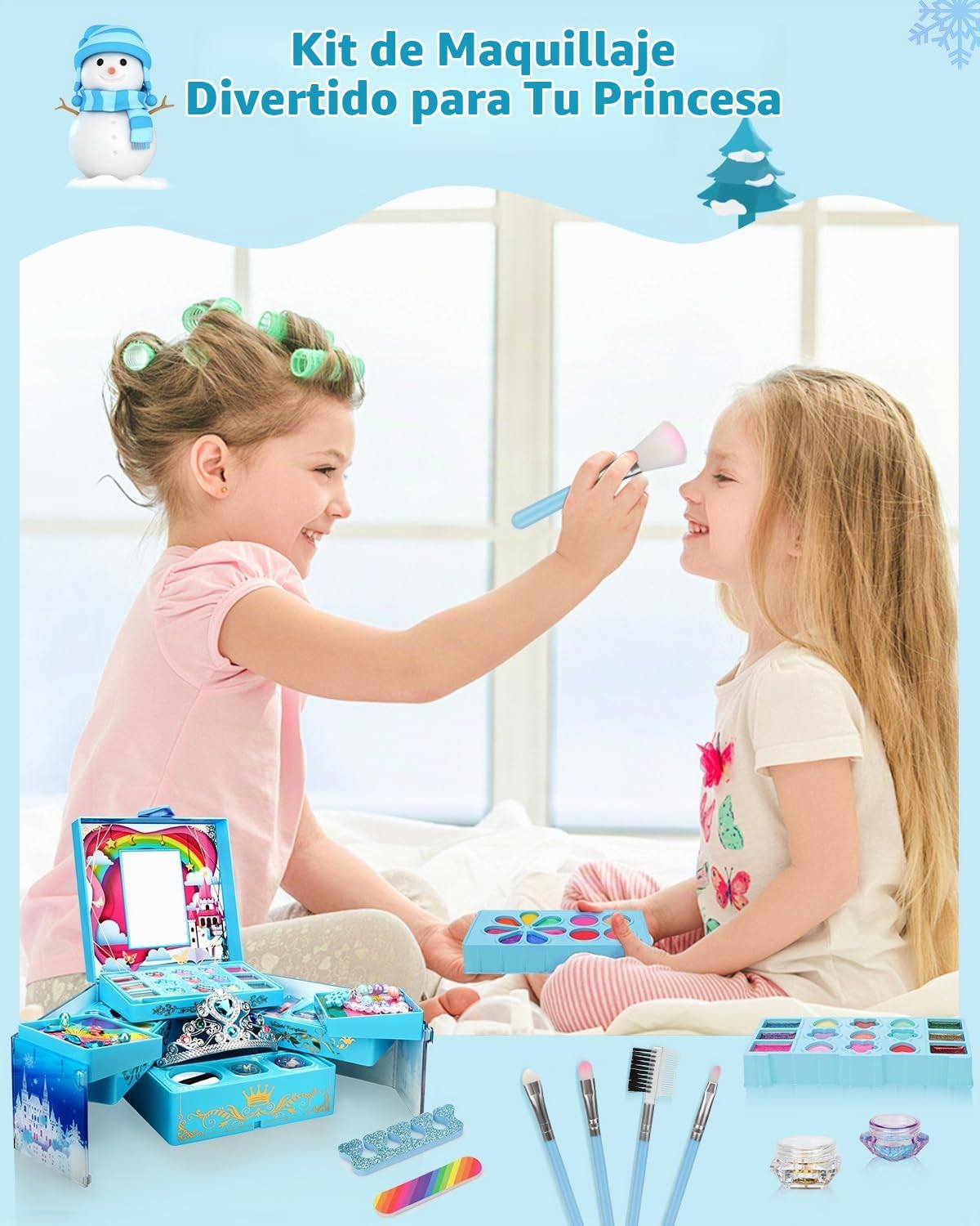 Kit de maquillaje para niñas, juguetes de Frozen para juegos de maq...