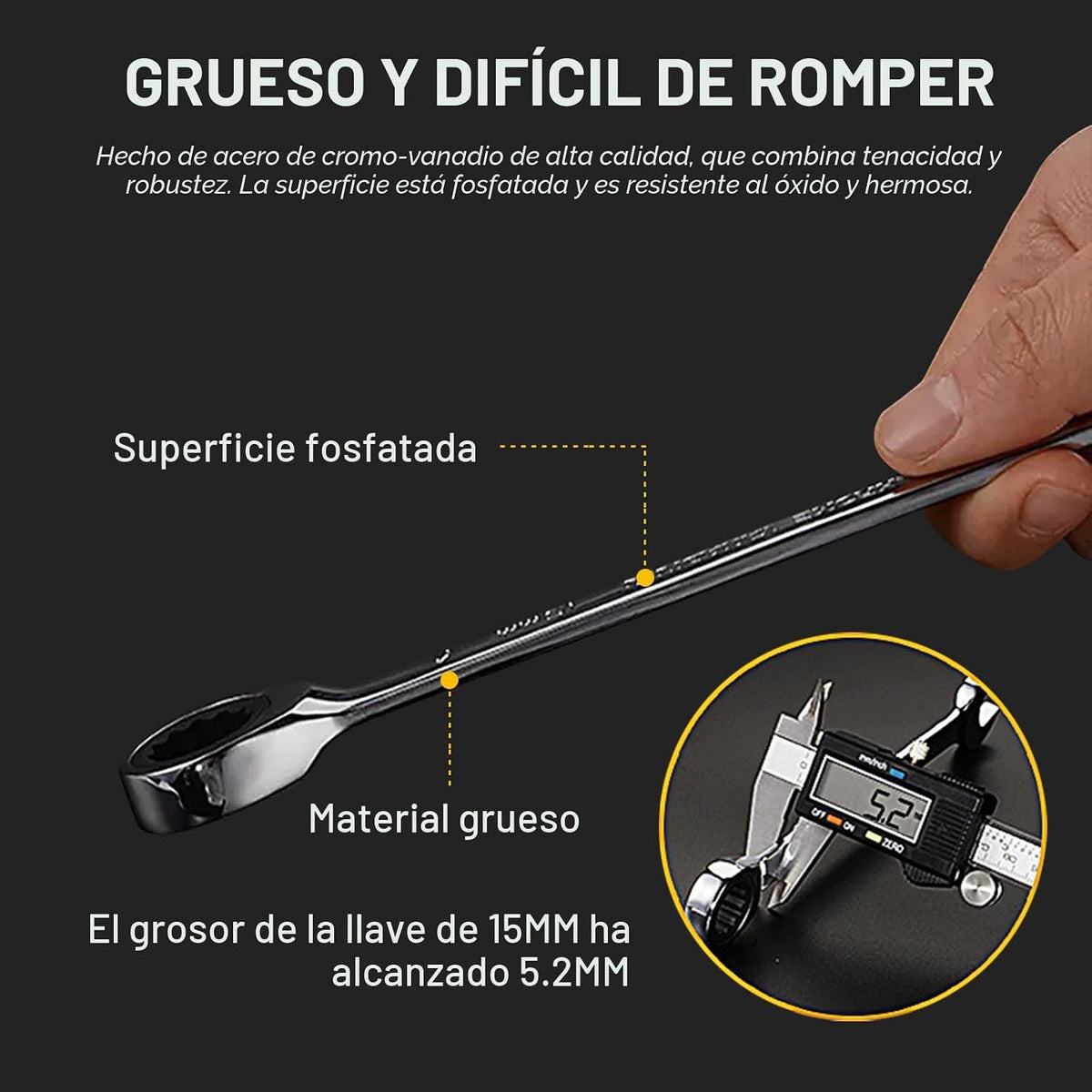 GRENPRO - Juego de llaves de trinquete, juego de llaves combinadas,...
