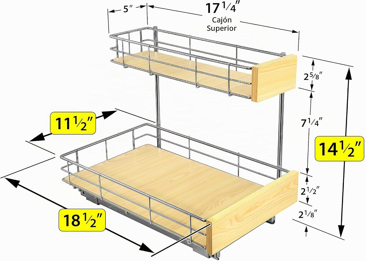 LYNK PROFESSIONAL® SELECT™ Organizador de gabinete de cocina extraí...