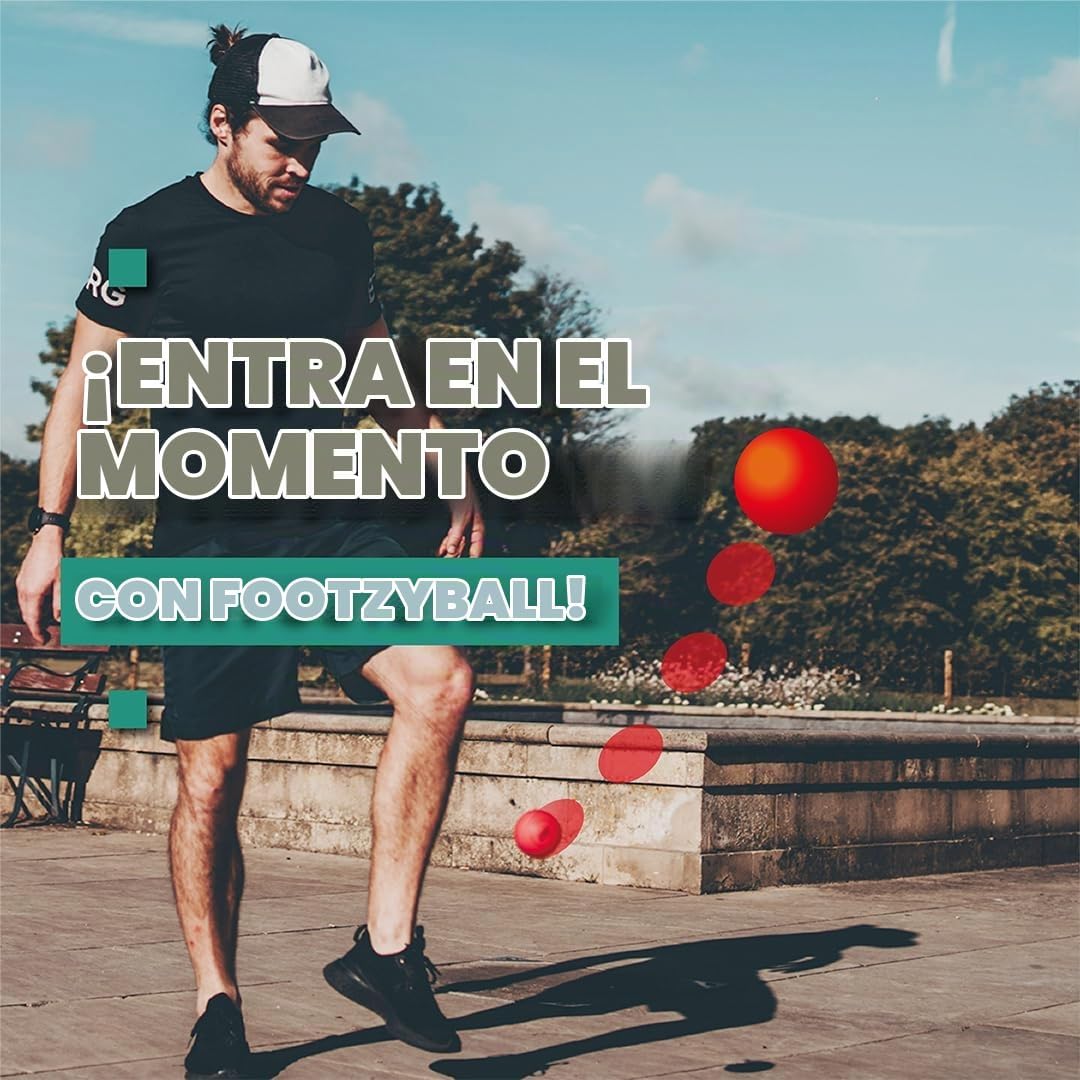 Blue Orange FootzyBall - Pelota retráctil de estilo libre, para niñ...