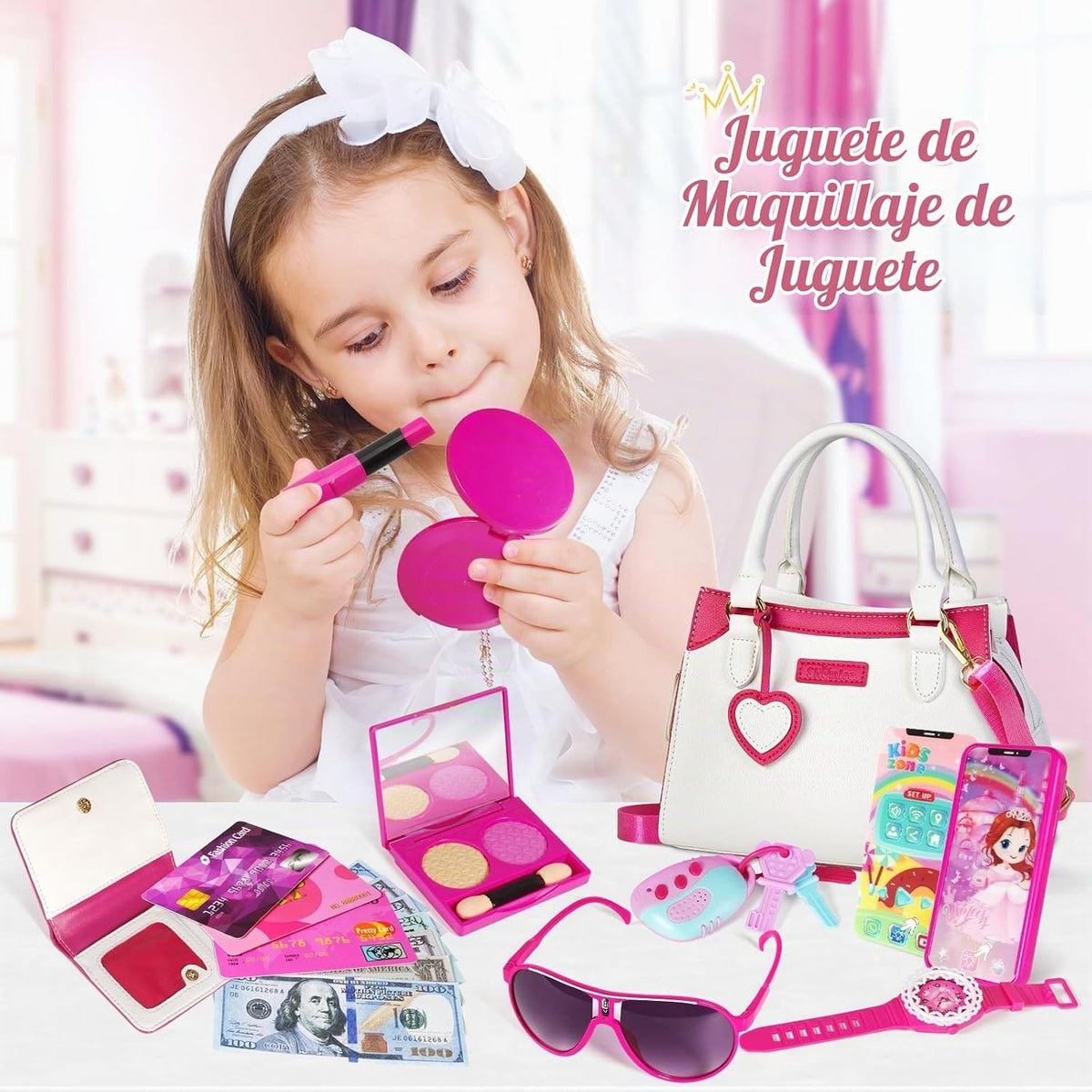 Monedero de juego Shemira para niñas pequeñas, juguetes de princesa...