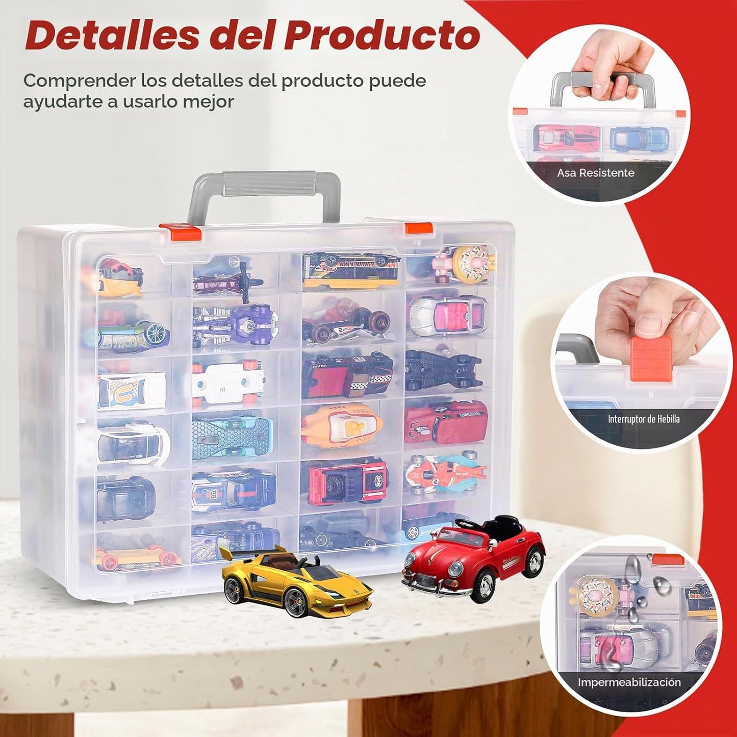 RHCOM Organizador de juguetes. 72 compartimentos. Caja de almacenam...