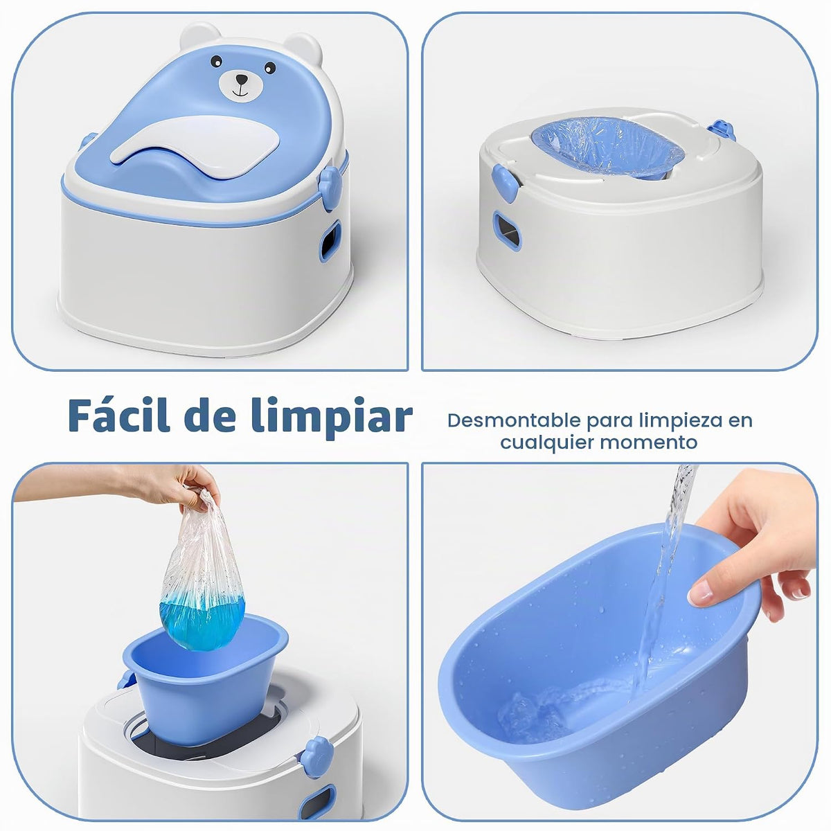 Inodoro de entrenamiento 3 en 1, orinal portátil, asiento de entren...