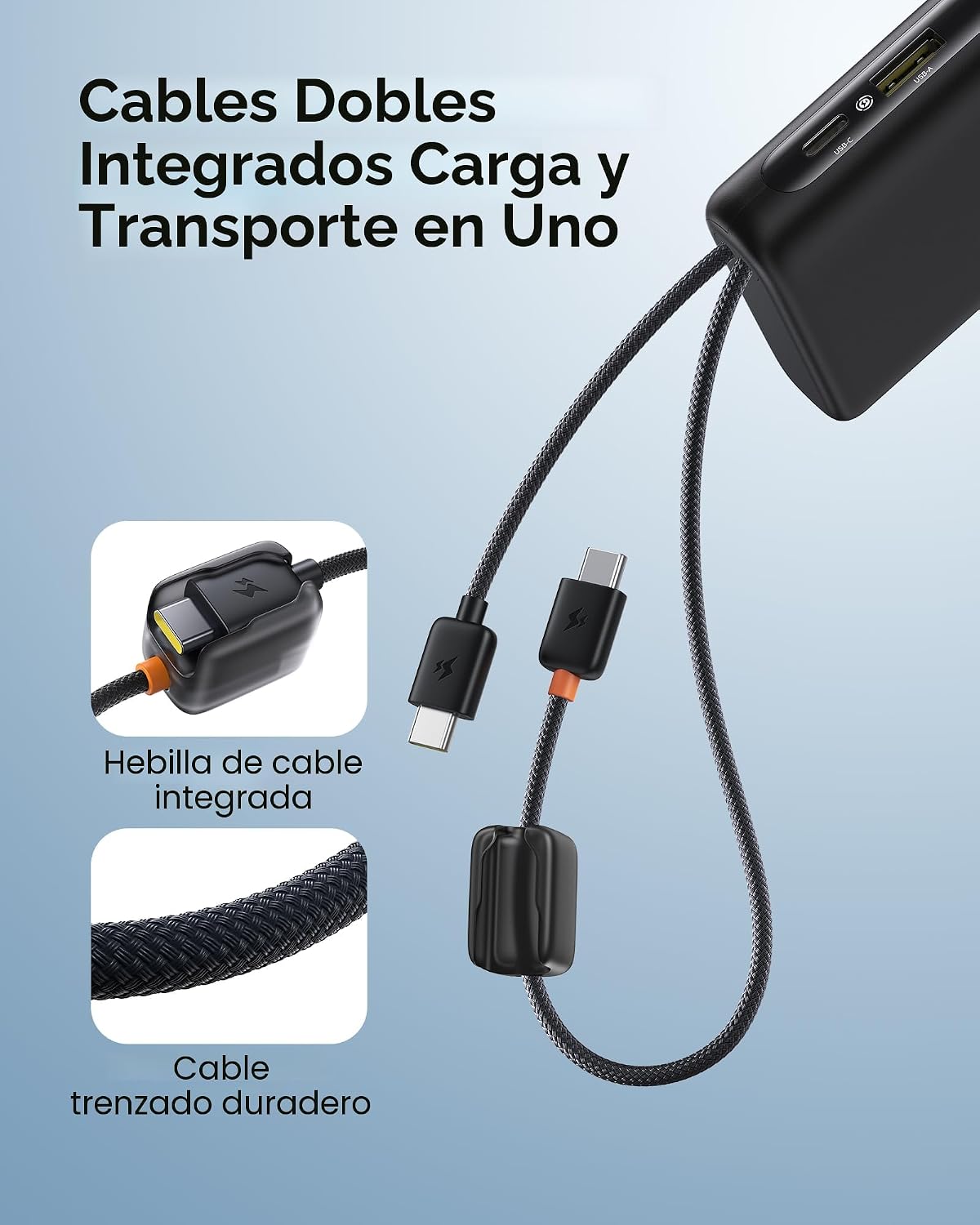 Baseus Banco de energía de 100 W, 20000 mAh, cargador portátil para...