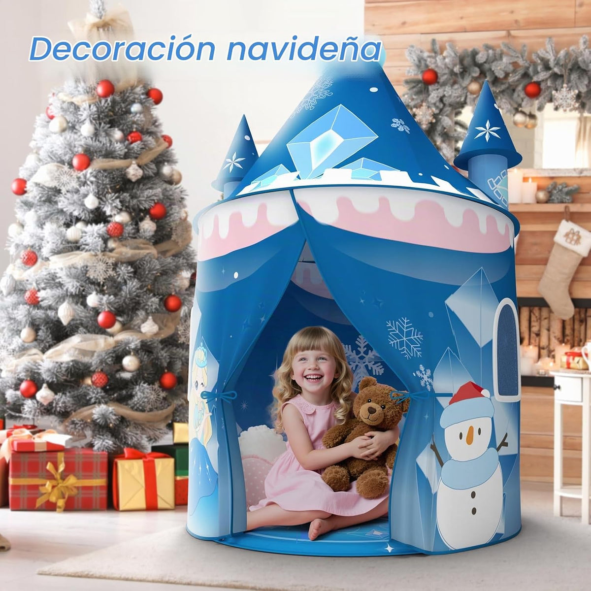 Skirfy Tienda de campaña de juegos de princesa, juguete congelado p...