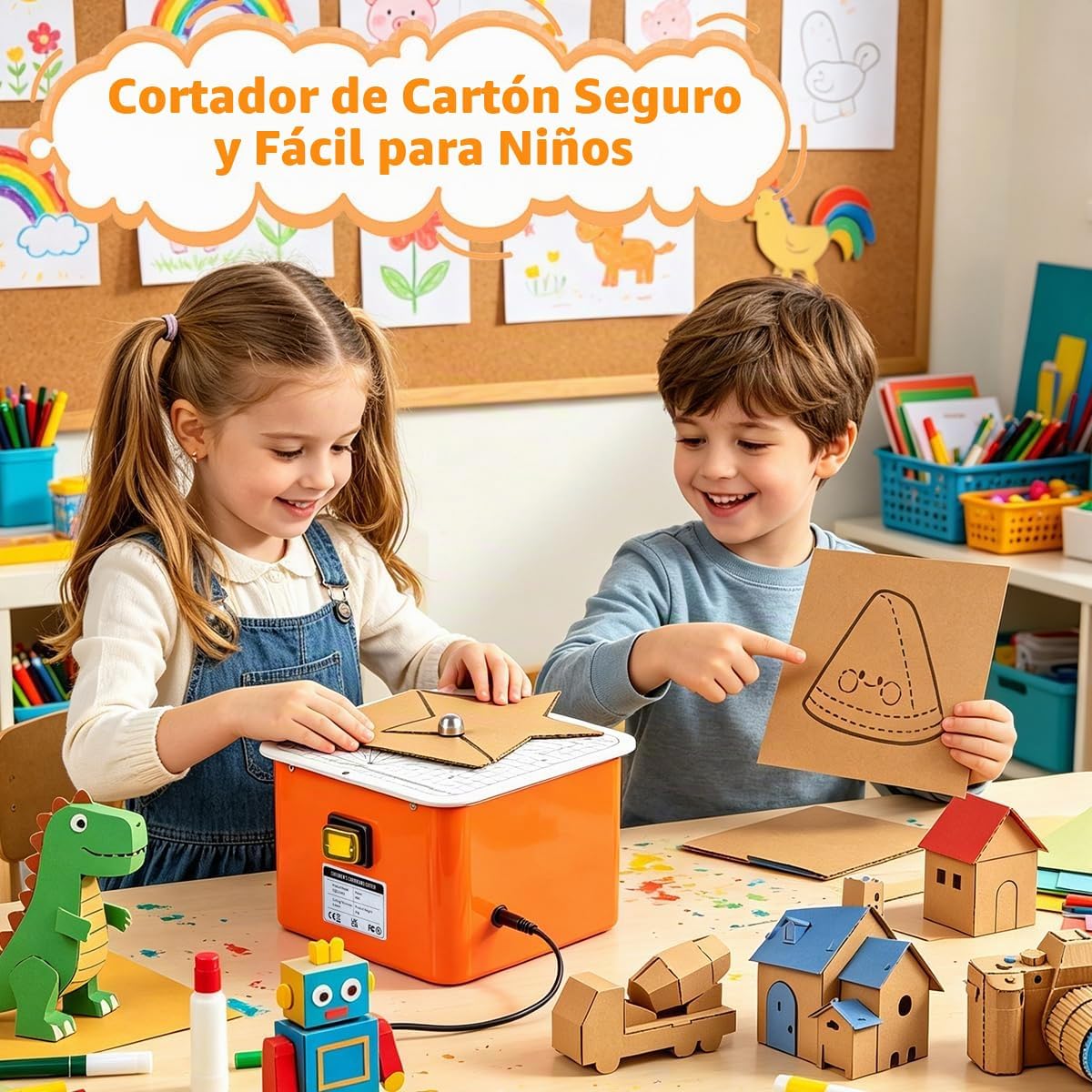 cropyoyo Cortador de cartón para niños, cuchillo de manualidades de...