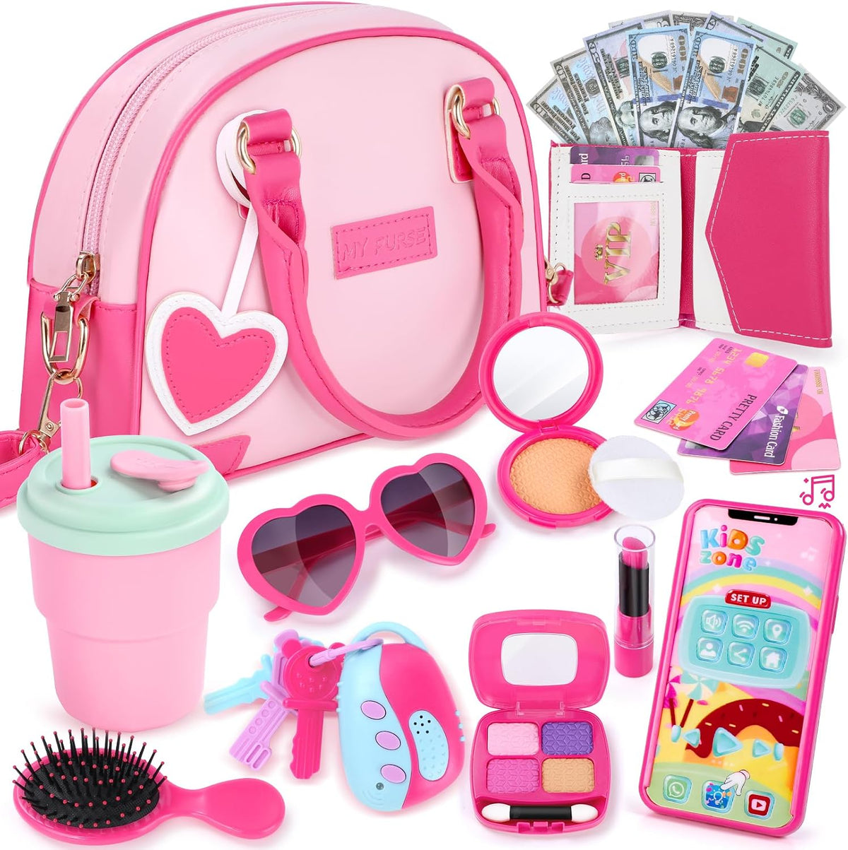 INNOCHEER Bolso para niñas pequeñas, bolso de juguete para niños co...
