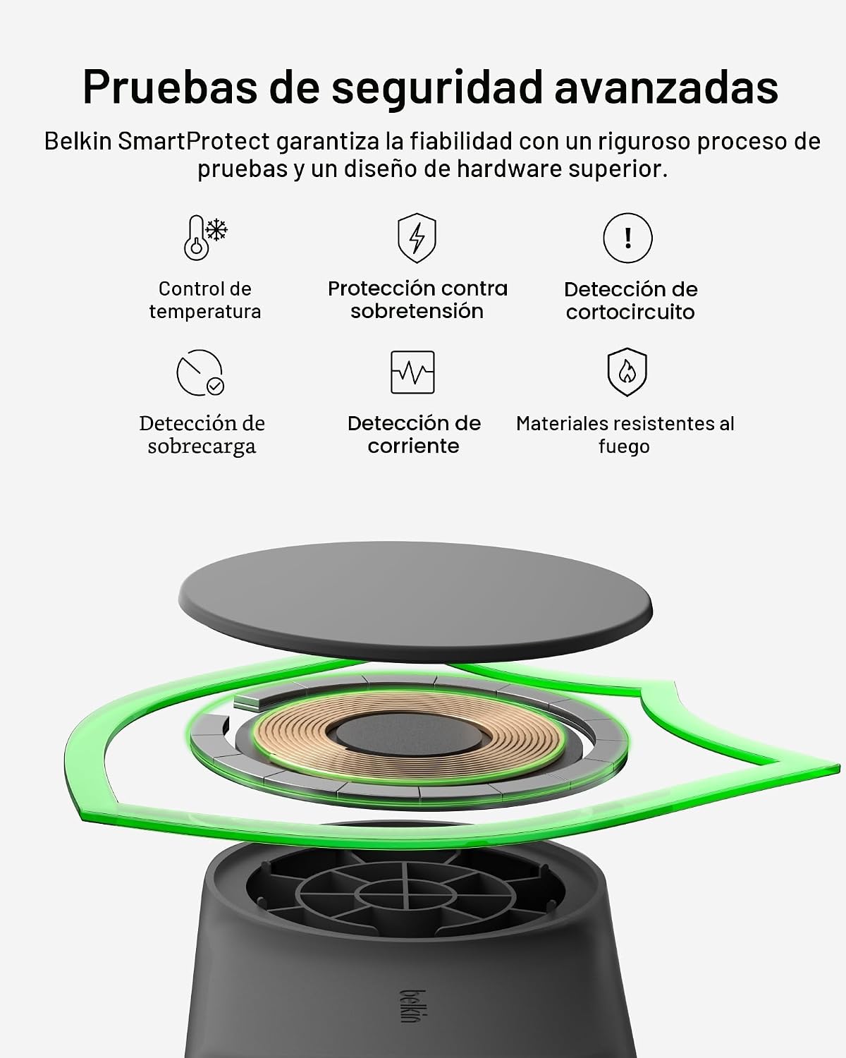 Belkin - Cargador MagSafe compatible, estación de carga 2 en 1, sop...