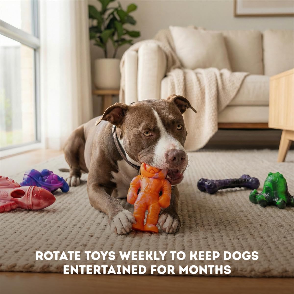 Happy Staffy Chewzilla Galactic Quest - Juguetes de nailon para per...