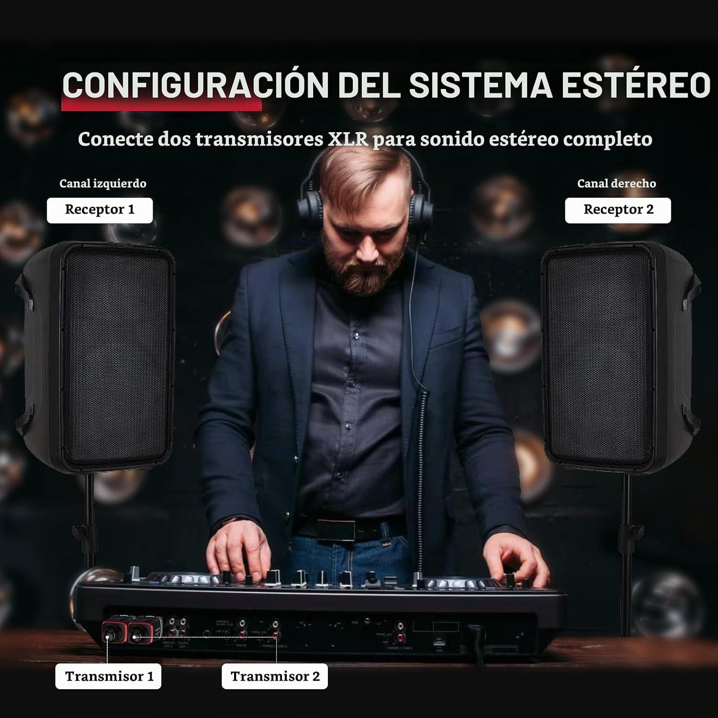 Sistema de audio inalámbrico Xvive U35D XLR estéreo enchufable (5.8...