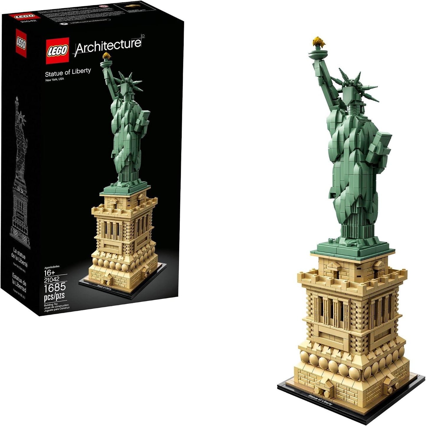 LEGO Architecture 21042 Set de Construcción de la Estatua de la Lib...