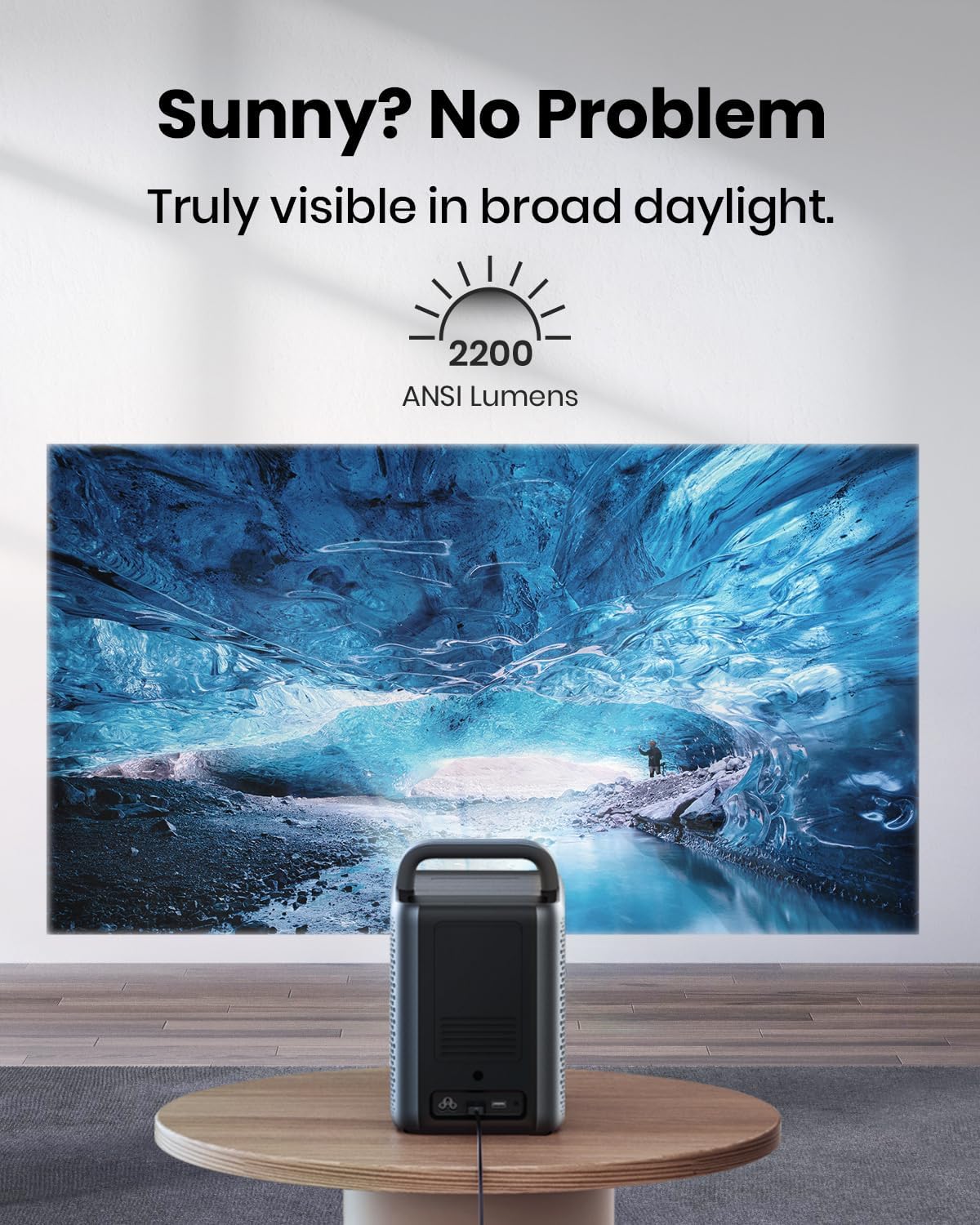 NEBULA Proyector láser 4K Cosmos, 2200 lúmenes ANSI, Android TV con...
