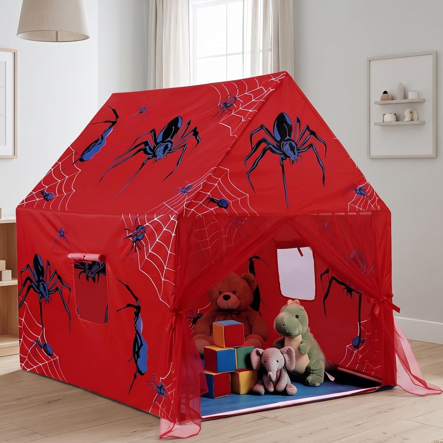 Yoojahow Tienda de campaña con temática de araña, casa de juegos de...