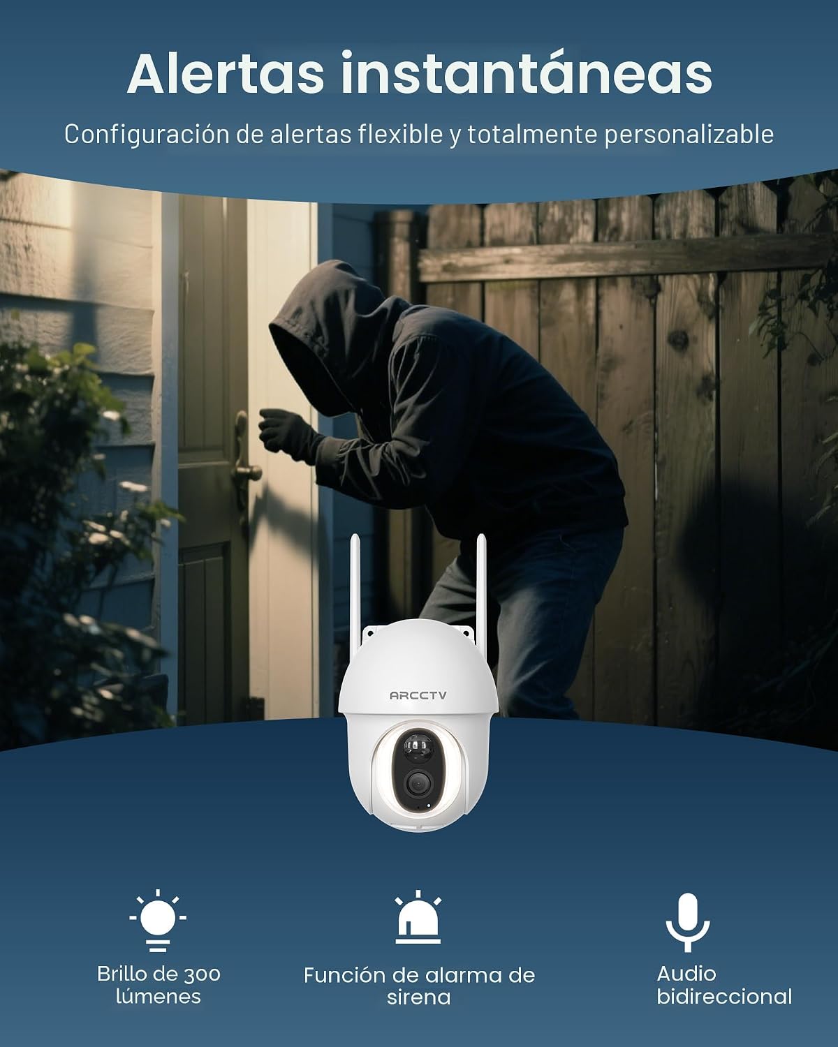 ARCCTV Cámara de seguridad celular 4G LTE para exteriores, funciona...