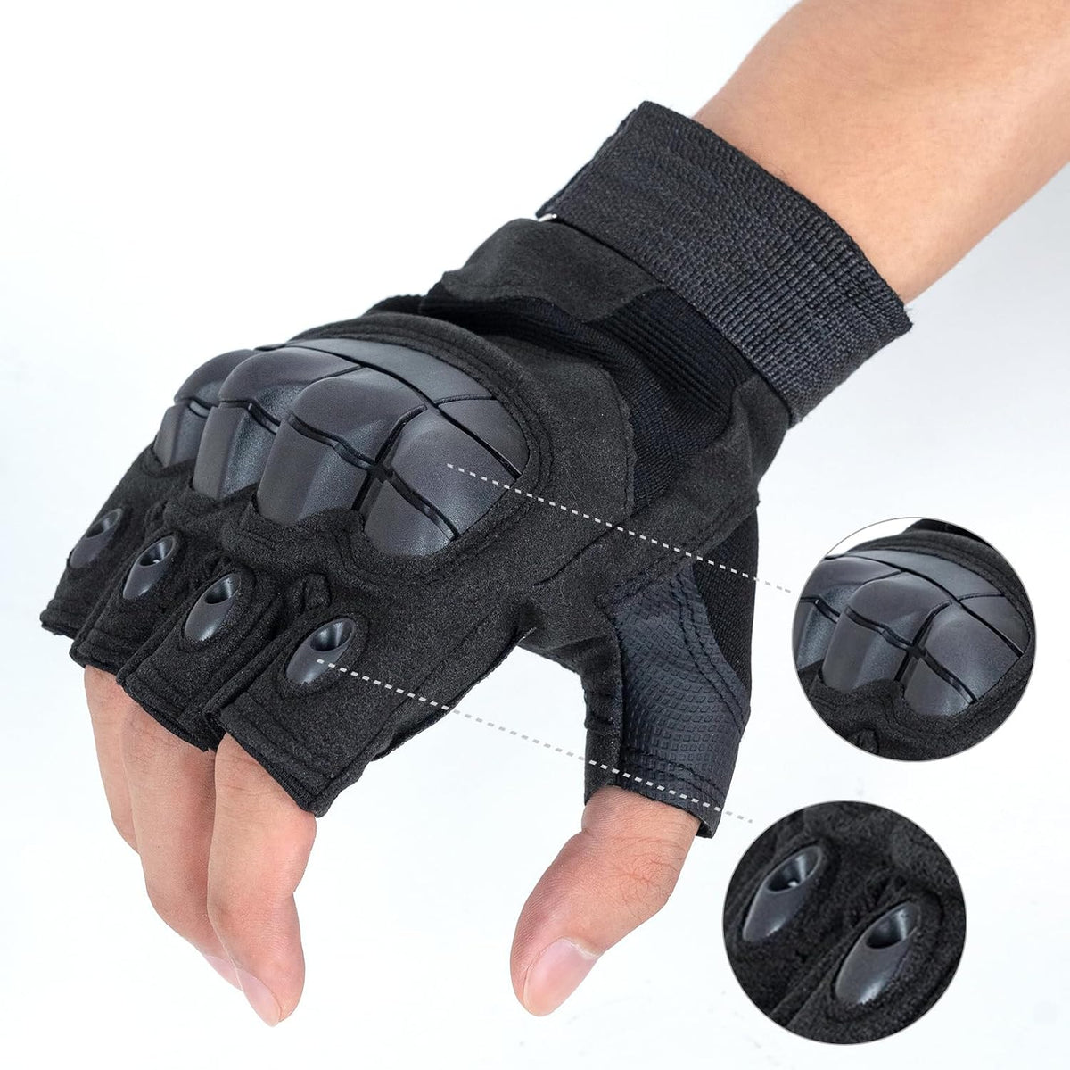 GCSIOM - Guantes tácticos sin dedos transpirables, antideslizantes,...