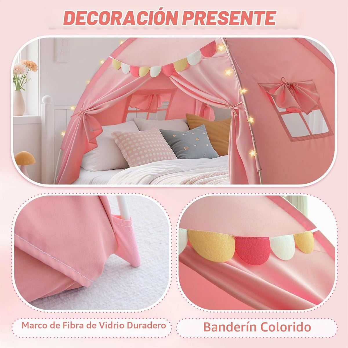 Razee Toldo de cama tamaño completo para niños, tienda de campaña p...
