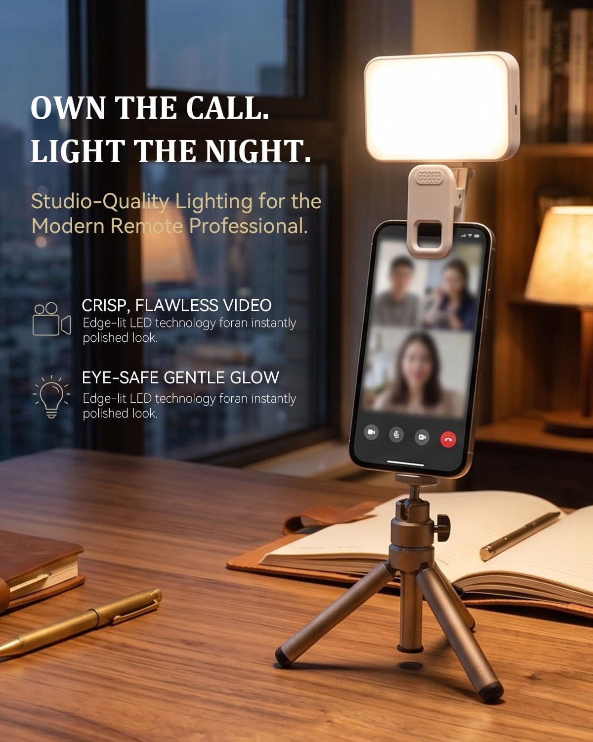 Luz de Selfie Portátil para iPhone: 90 Luces de Relleno LED Recarga...
