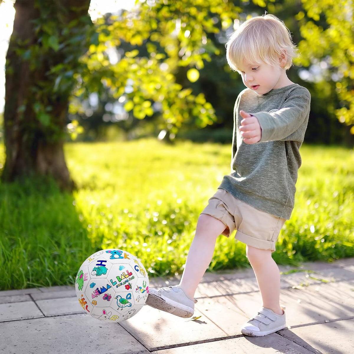 ZOOJOY Colorea tu propio balón de fútbol, kit de manualidades con...