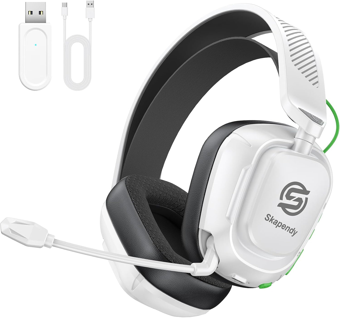 SKAPENDY Auriculares inalámbricos para juegos para PC, PS5, PS4, Sw...