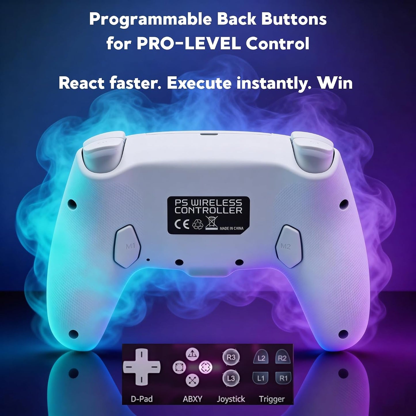 Controlador RGB inalámbrico CtrlXs para PS5, PS5 Slim, PS5 Pro y PC...
