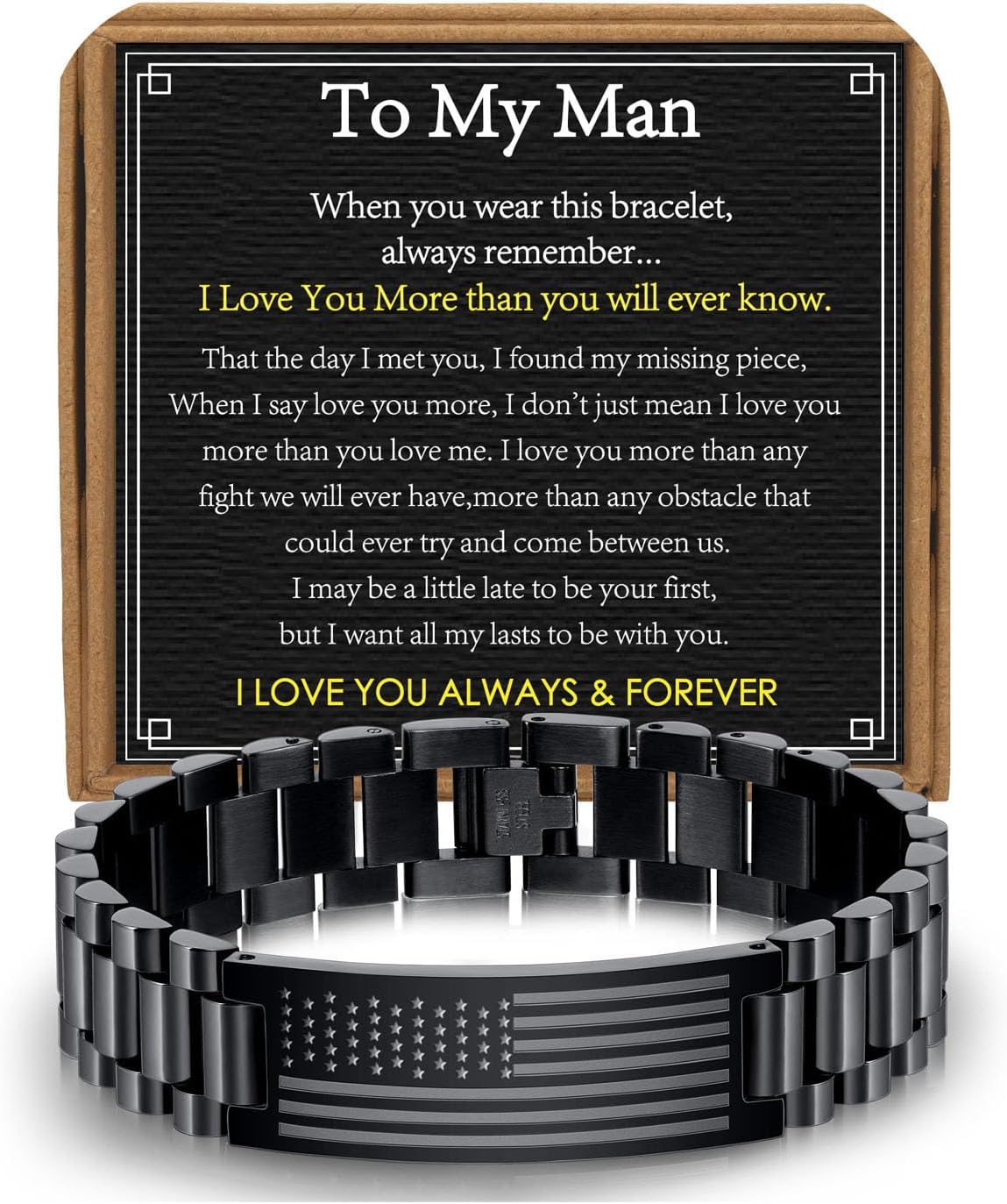 VULETO Pulsera de regalo para hombres, marido, novio, hijo, hermano...