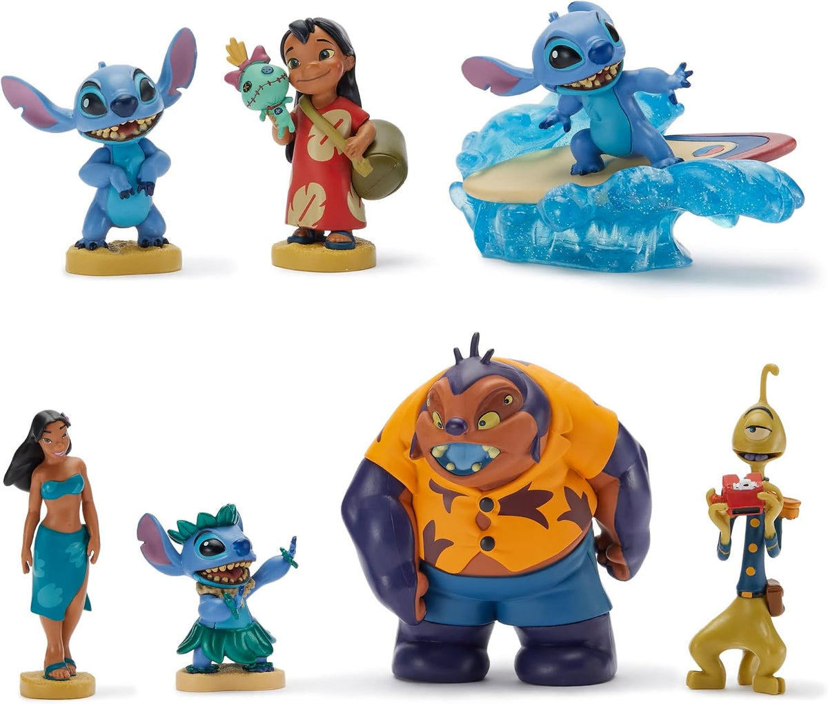 Disney Store Juego de figuras oficiales de Lilo &amp; Stitch, 7 fig...