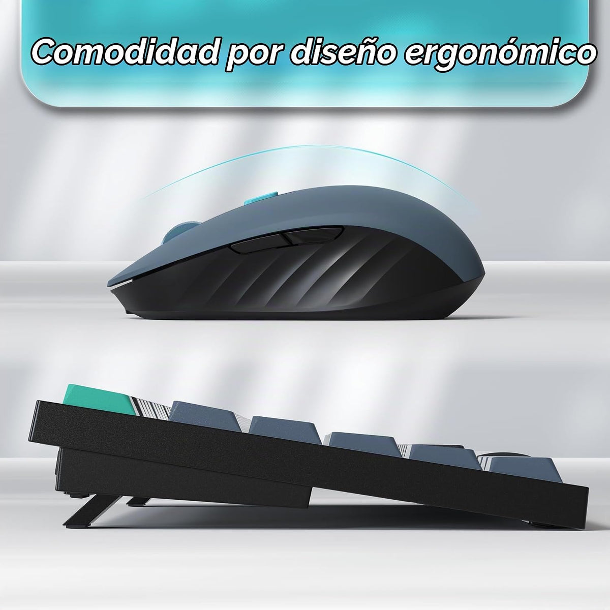 Keychron Combo de teclado inalámbrico B33 y mouse BM25, 2.4 GHz\/Bl...