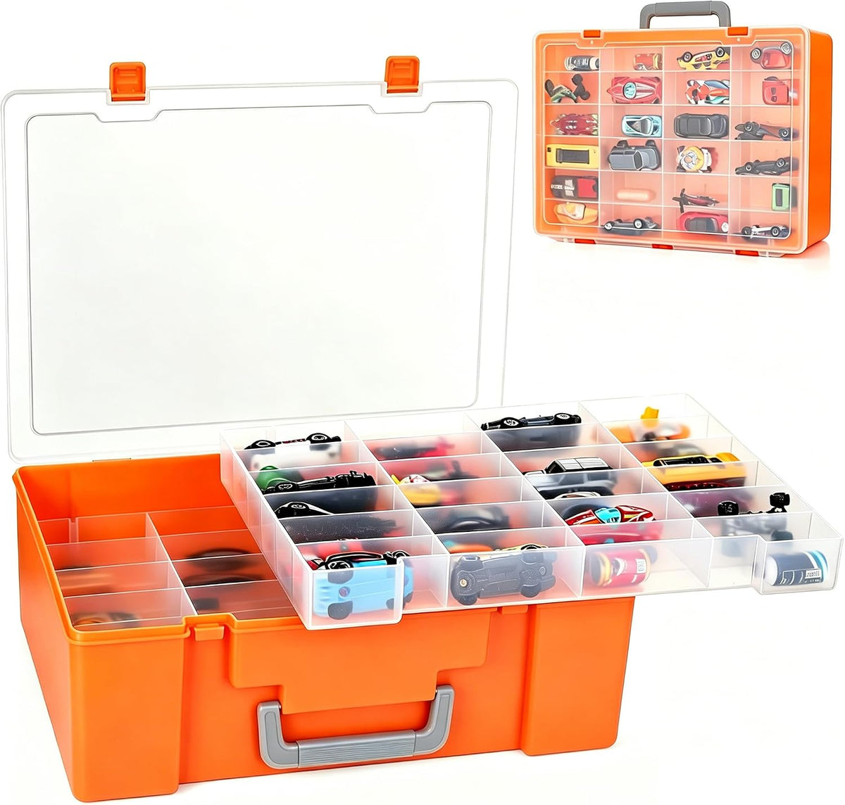 RHCOM Organizador de juguetes, 72 compartimentos. Caja de almacenam...