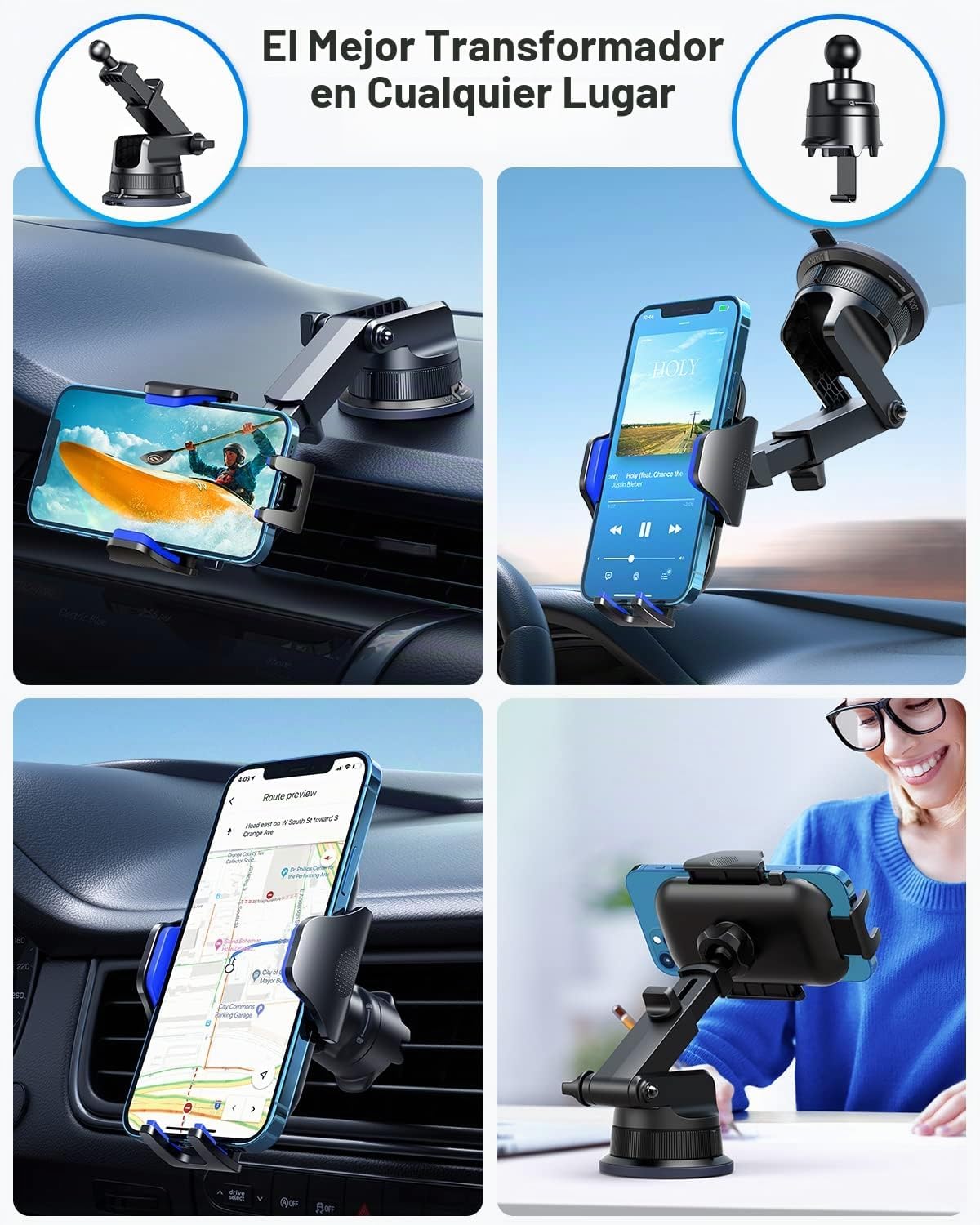 VANMASS [Verdad Grado Militar] Soporte para teléfono de coche [Mejo...
